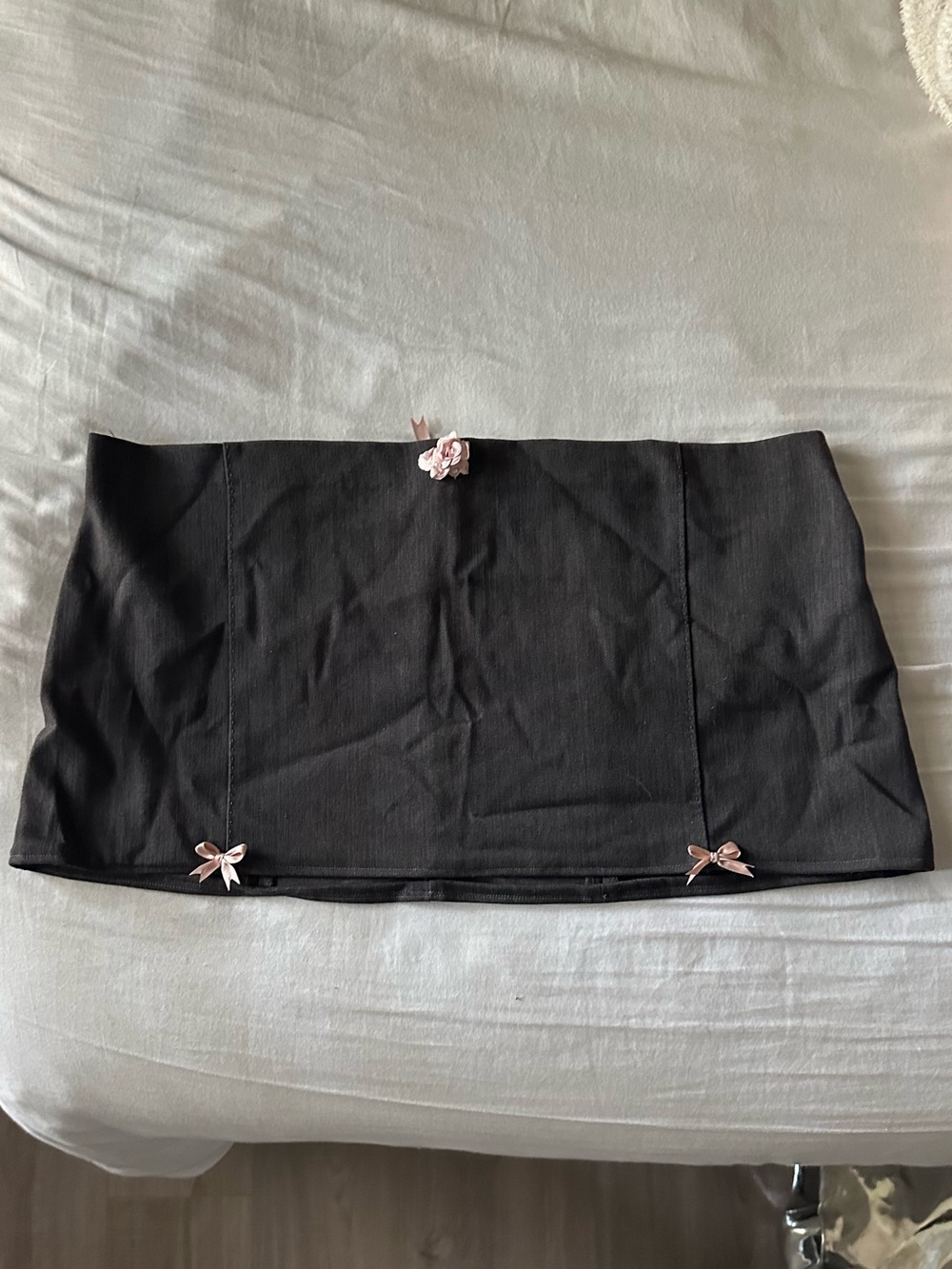 handmade gray miniskirt